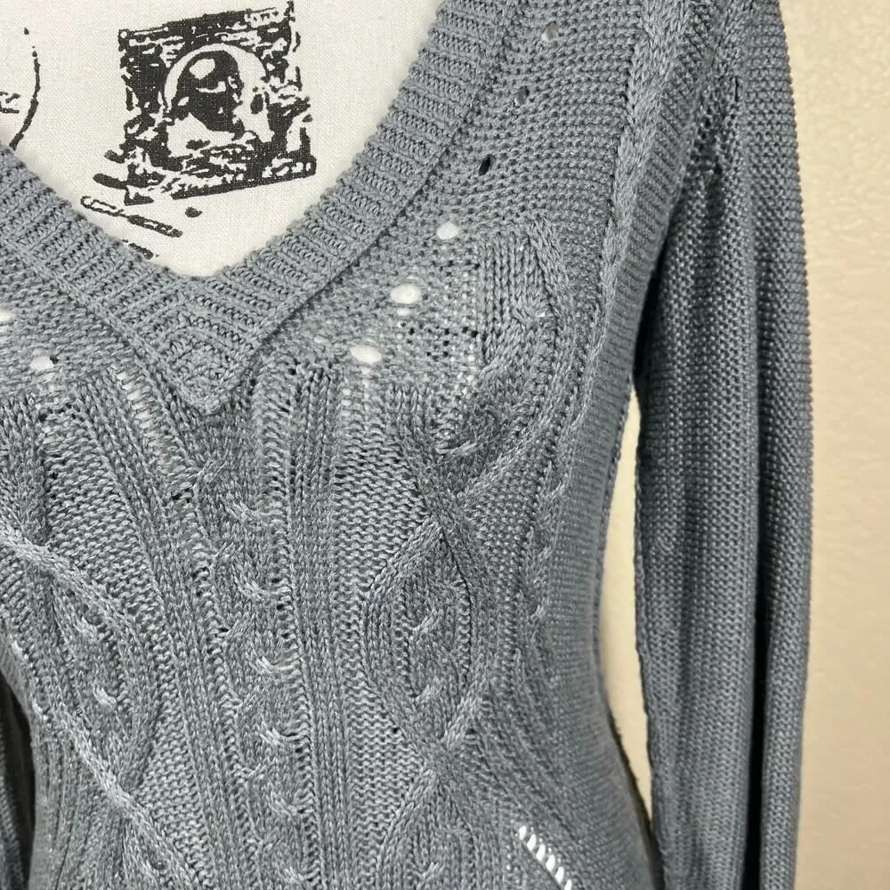 Banana-republic Women's Blue and Grey Jumper